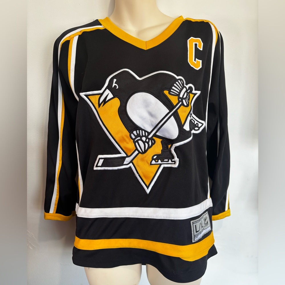 Pittsburgh Penguins Black & Gold Hockey Jersey - crosby
